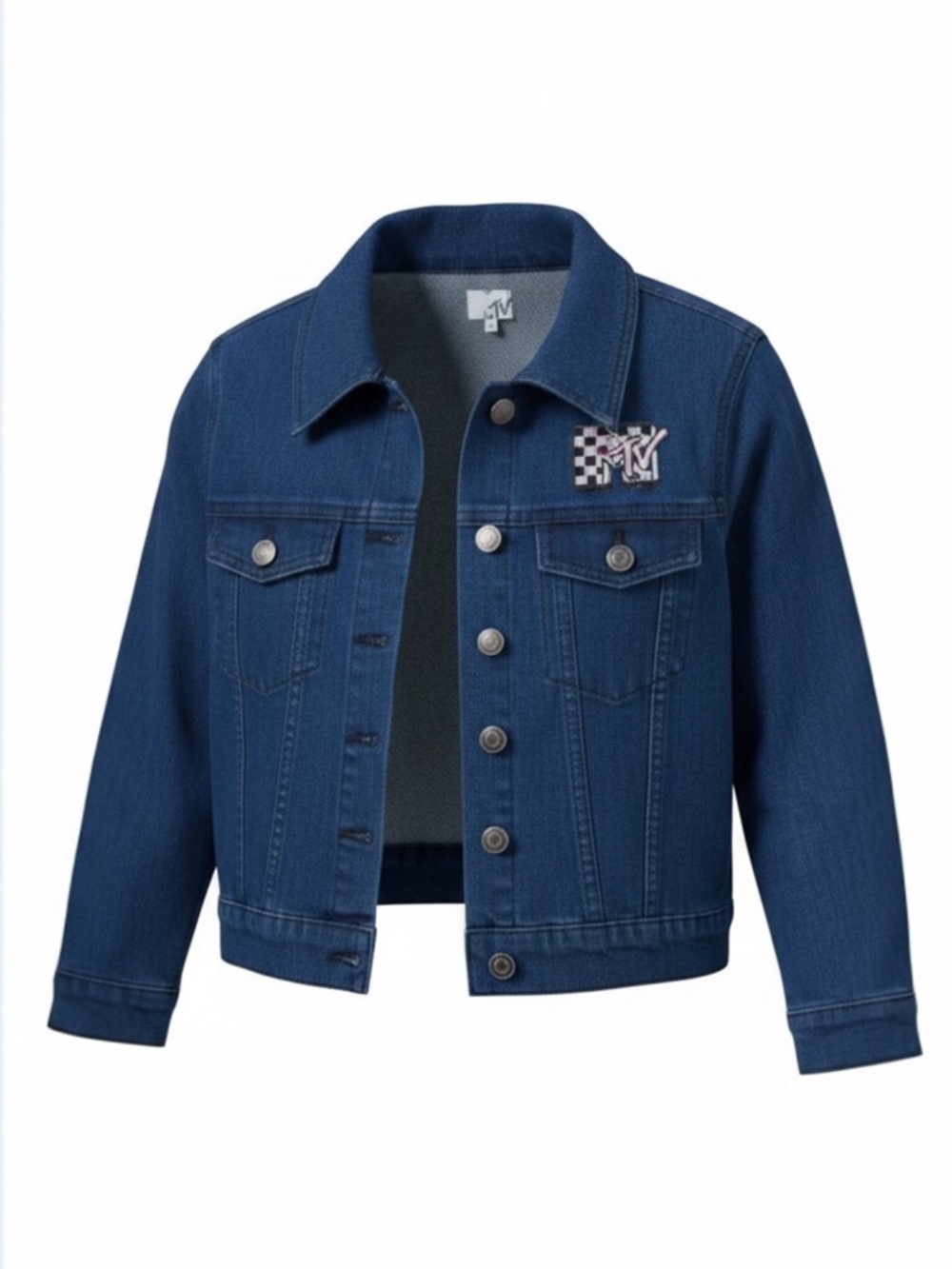 MTV Blue Denim Graphic Jacket Girls size Large